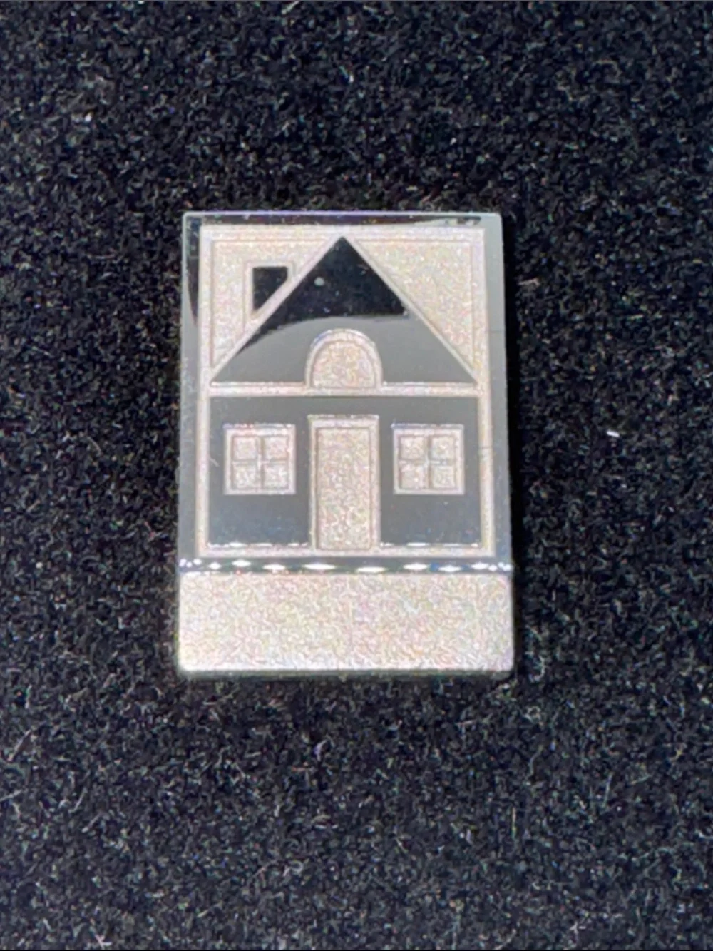 Silver House-Shaped Tie/Lapel Pin - Elegant Home Art Accent
